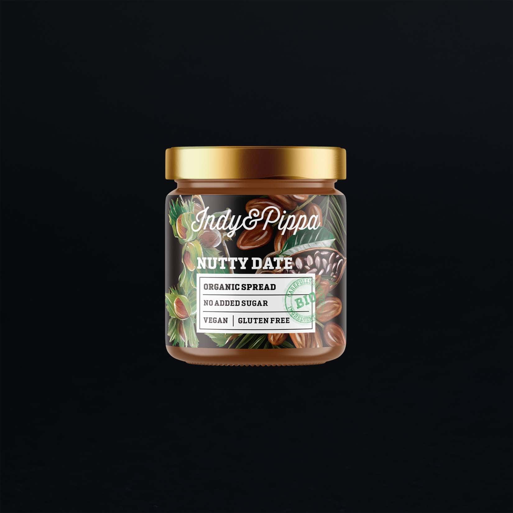 Hazelnut vegan spread with dates NUTTY DATE Indy&Pippa