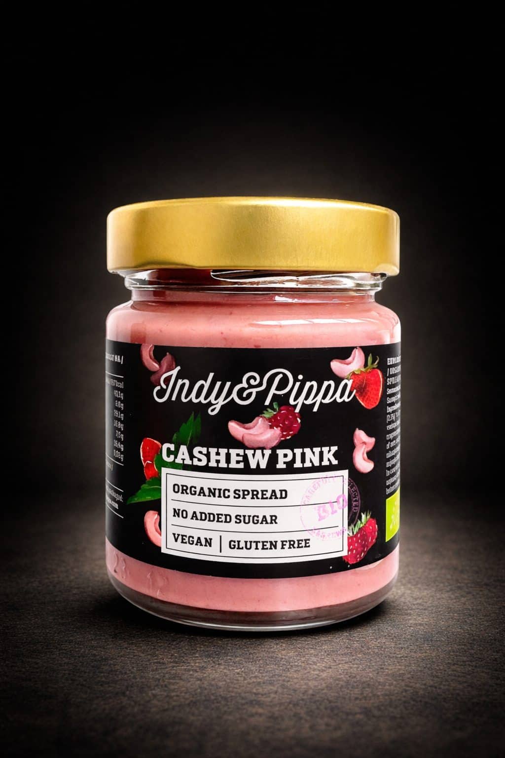 Kremni namaz iz indijskih oreščkov, jagod in malin CASHEW PINK 6